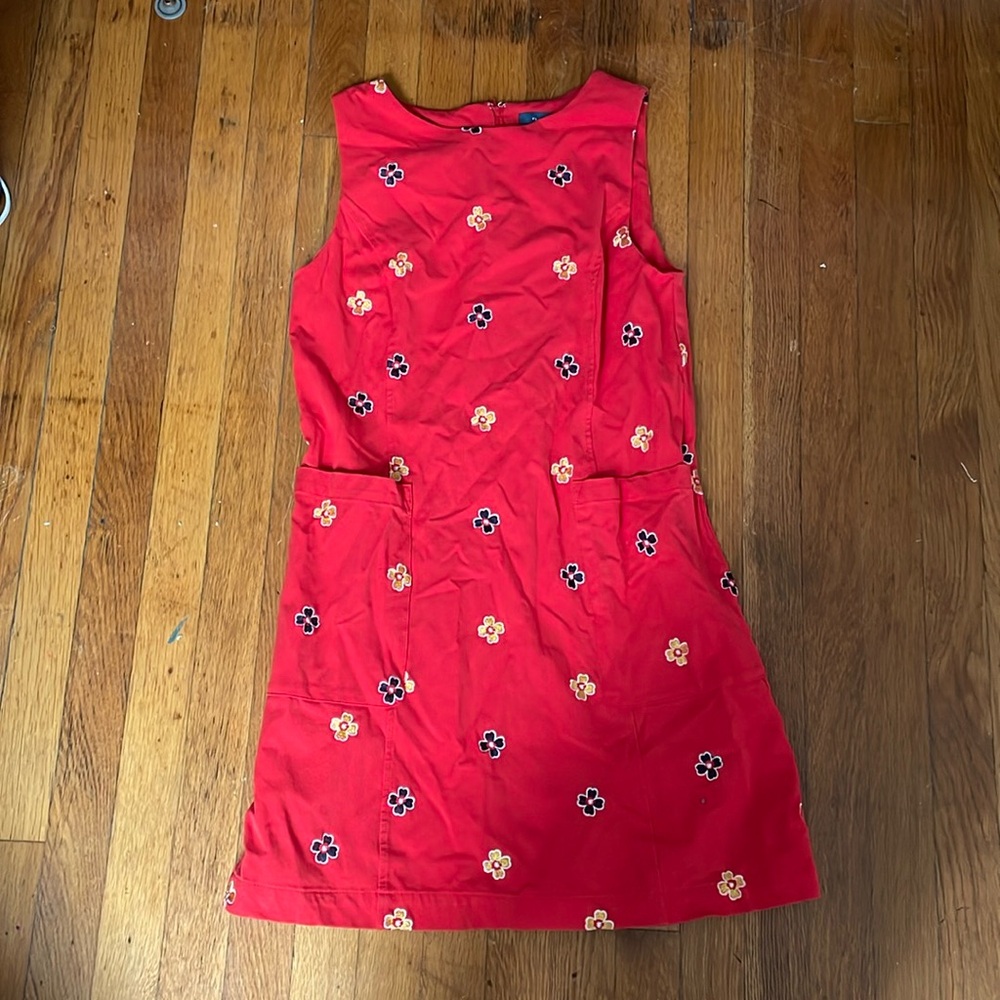 Red Modcloth cute mini 70s dress. Great with a pair of boots!
